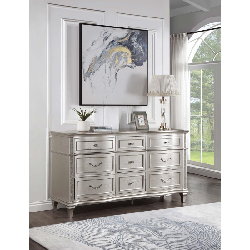 Rosdorf Park Nela 9 Drawer 71" W Double Dresser | Wayfair